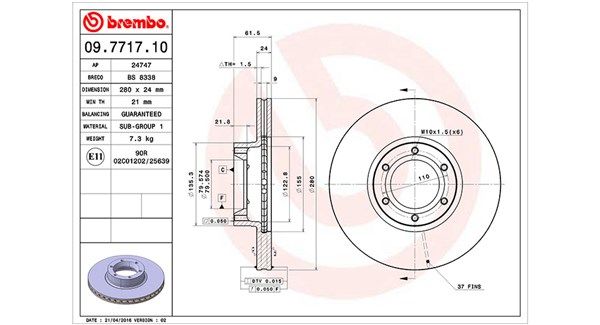 MAGNETI MARELLI Тормозной диск 360406044200